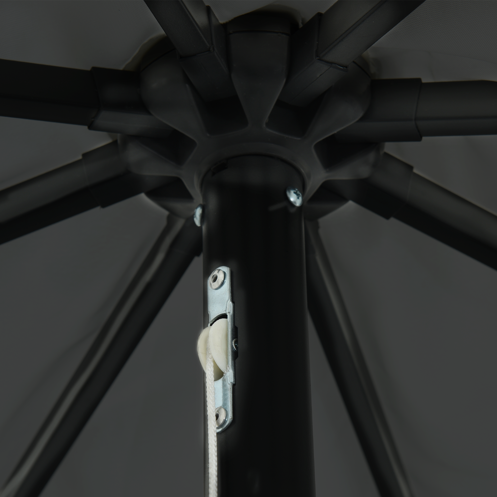 Parasol da Giardino  con Luci a LED ø395x245 cm Antracite