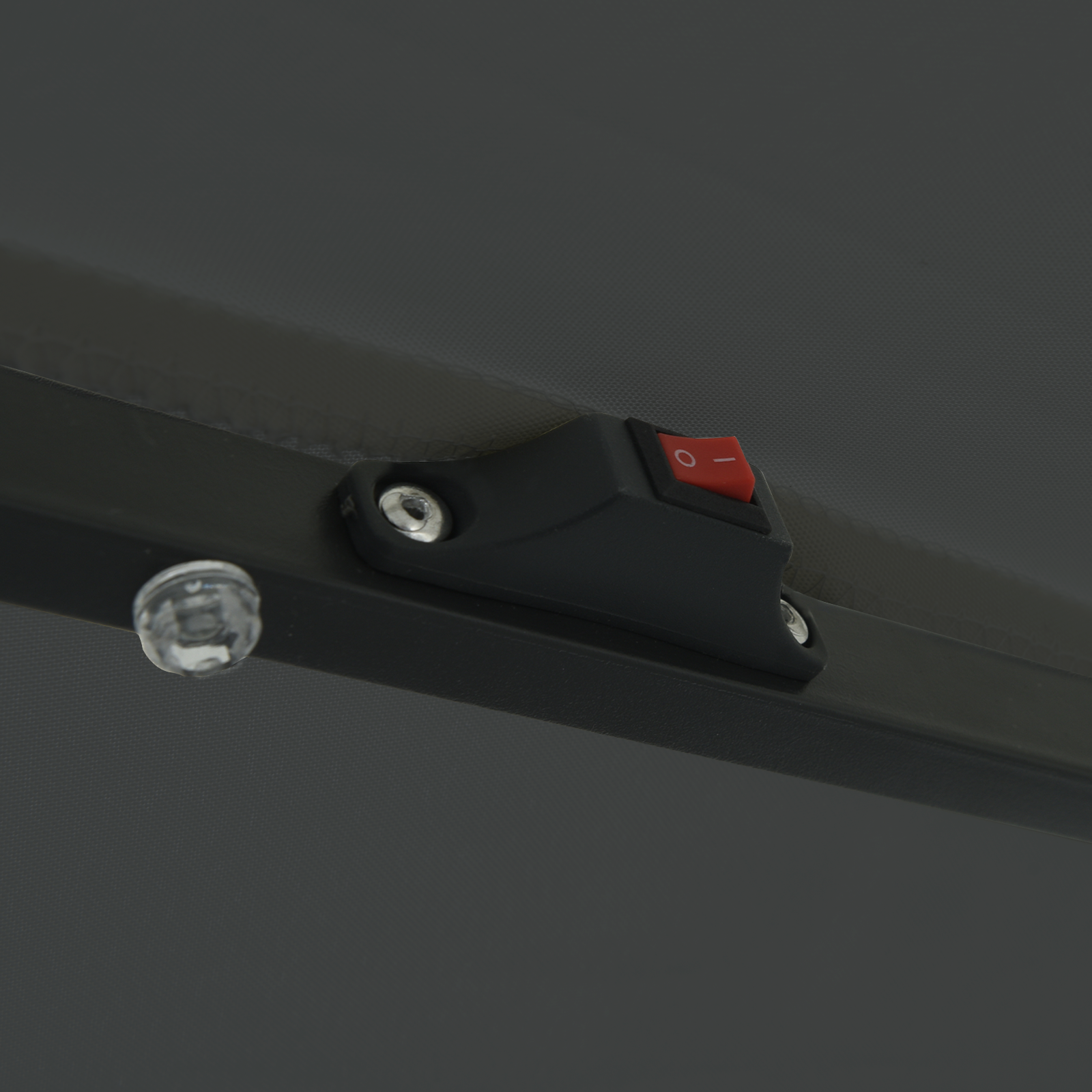 Parasol da Giardino  con Luci a LED ø395x245 cm Antracite