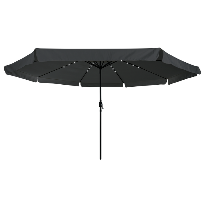 Parasol da Giardino  con Luci a LED ø395x245 cm Antracite