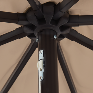 Parasol da giardino  con luci LED ø395x245 cm Tortora