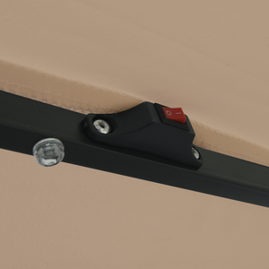 Parasol da giardino  con luci LED ø395x245 cm Tortora