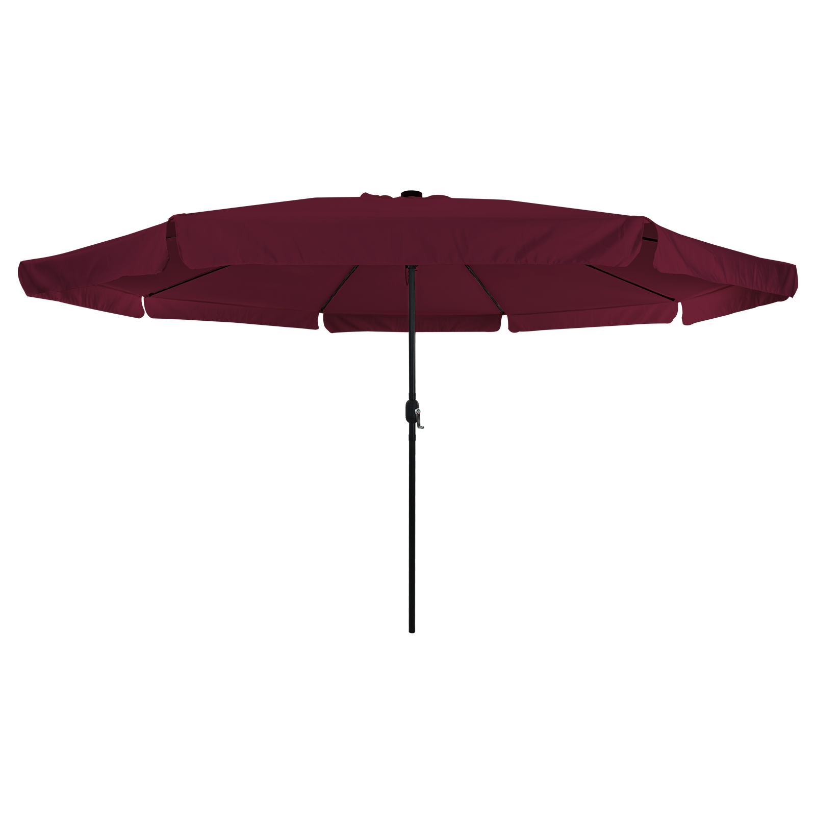 Parasol da giardino  con luci LED Ø395x245 cm Rosso Bordeaux
