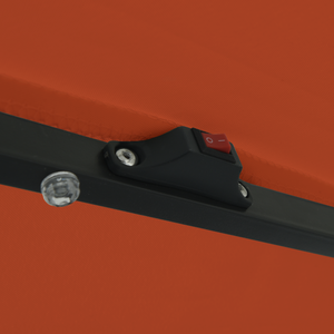 Parasol da Giardino  con Luci LED ø395x245 cm Terracotta