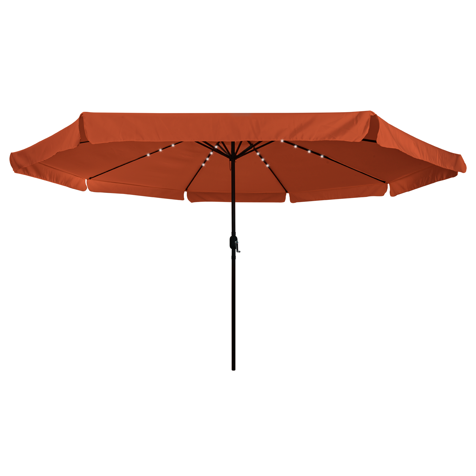 Parasol da Giardino  con Luci LED ø395x245 cm Terracotta