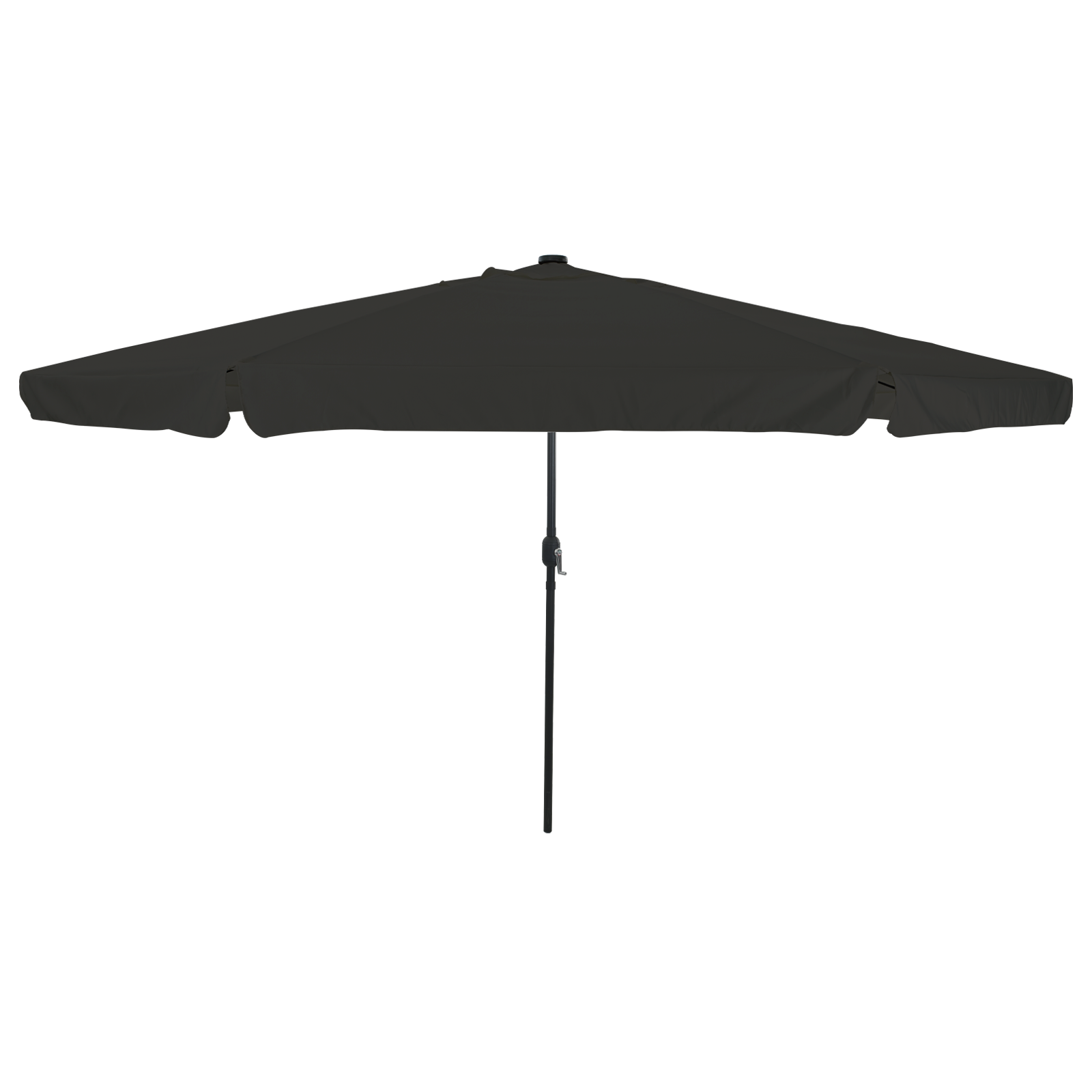 Parasol da Giardino  con Luci LED Ø395x245 cm Nero