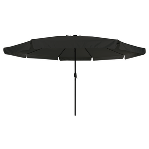 Parasol da Giardino  con Luci LED Ø395x245 cm Nero