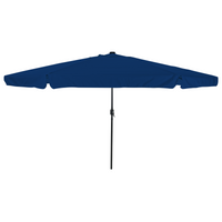 Parasol da Giardino  con Luci LED Ø395x245 cm Blu Azzurro