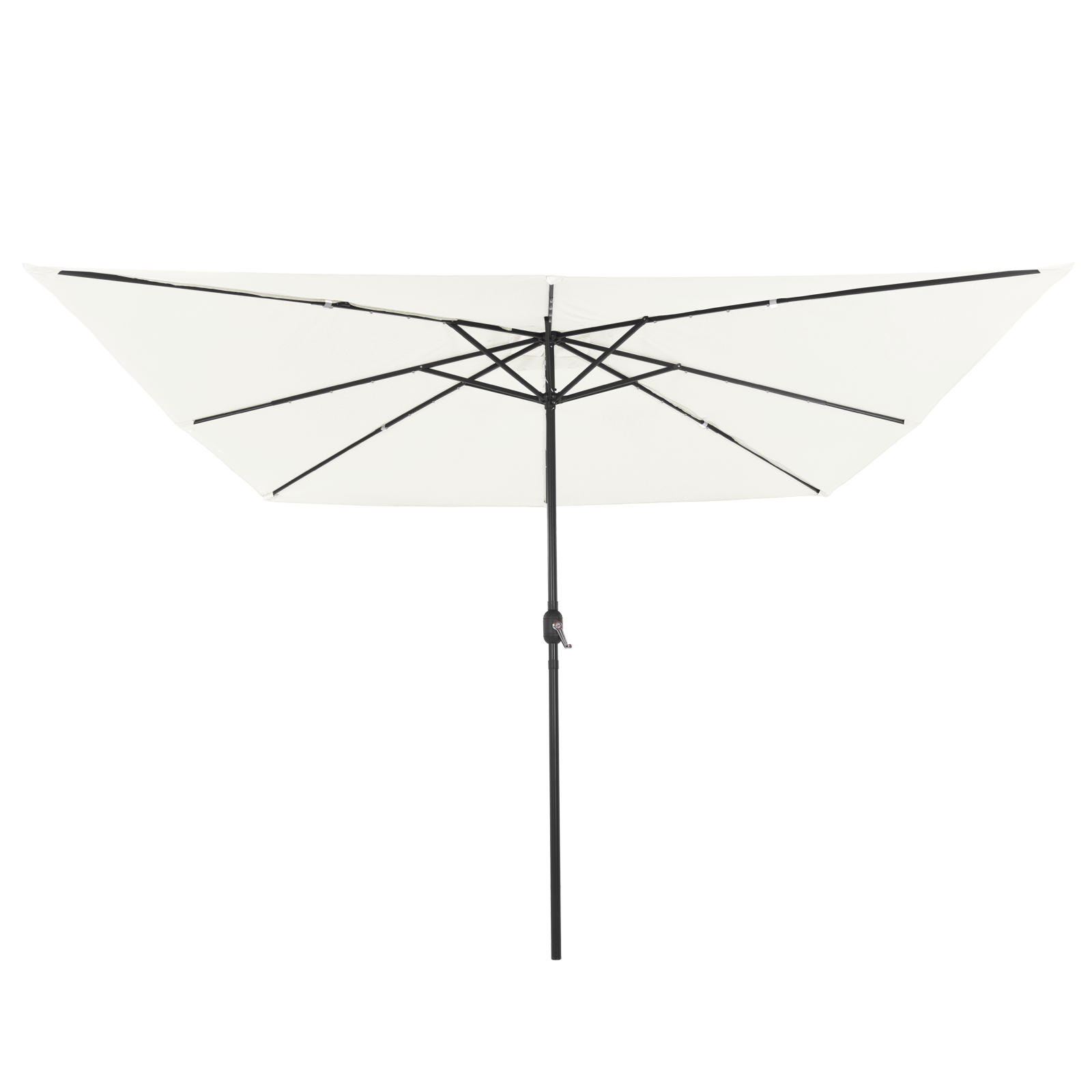 Parasol da giardino quadrato  con luci LED 295x245 cm Bianco sabbia