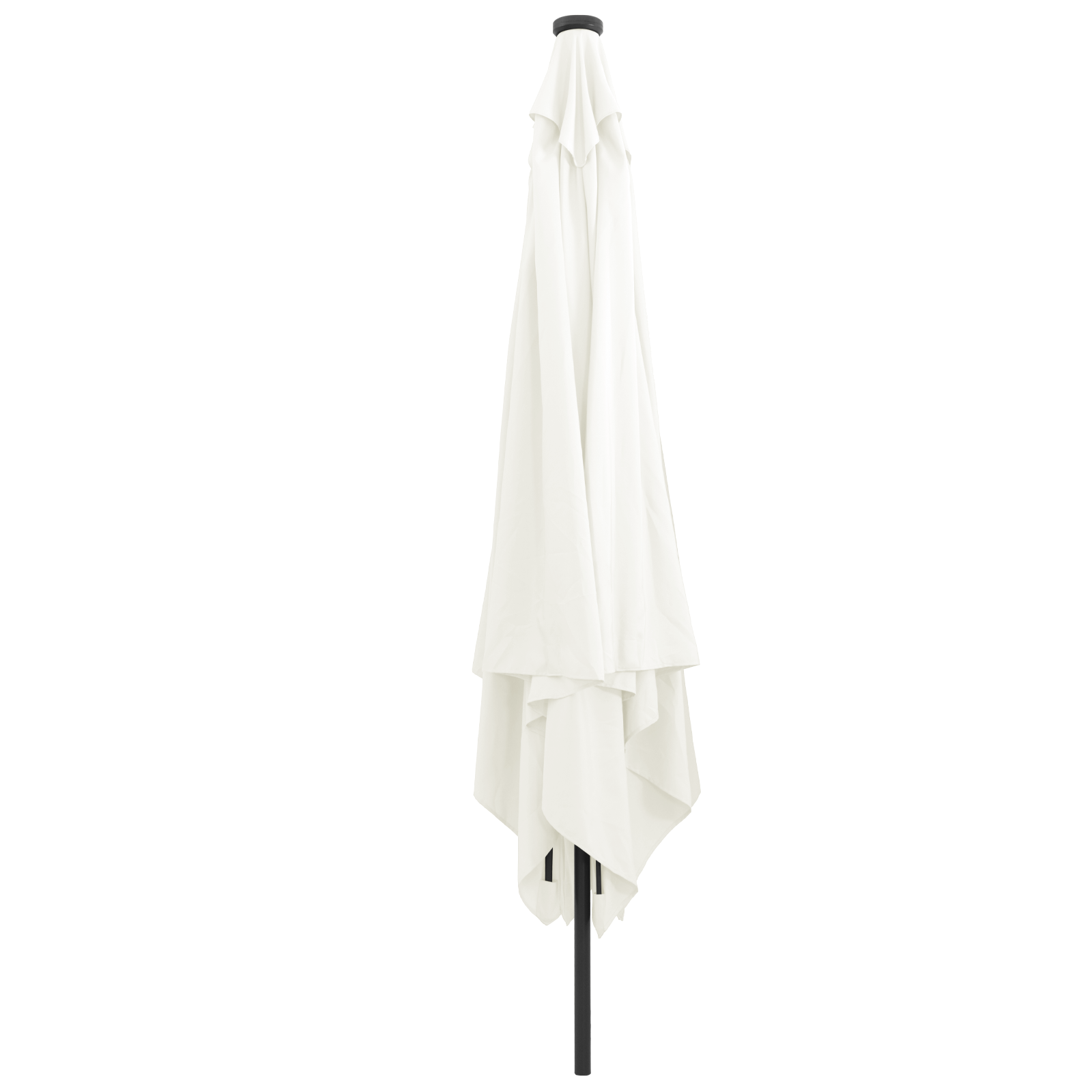 Parasol da giardino quadrato  con luci LED 295x245 cm Bianco sabbia