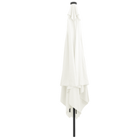 Parasol da giardino quadrato  con luci LED 295x245 cm Bianco sabbia