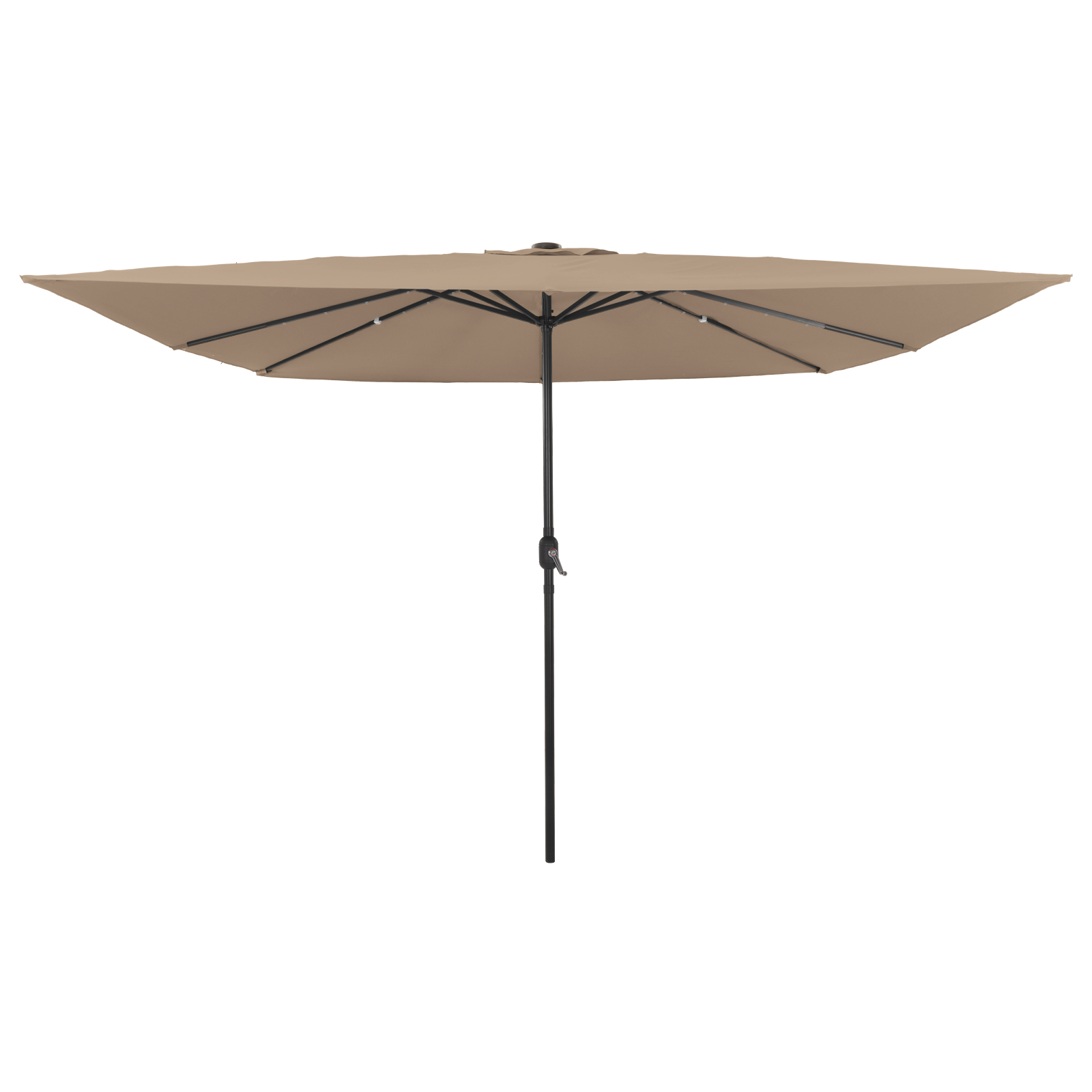 Parasol da Giardino Quadrato  con Luci LED 295x245 cm Tortora