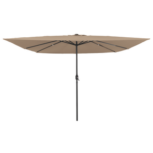 Parasol da Giardino Quadrato  con Luci LED 295x245 cm Tortora