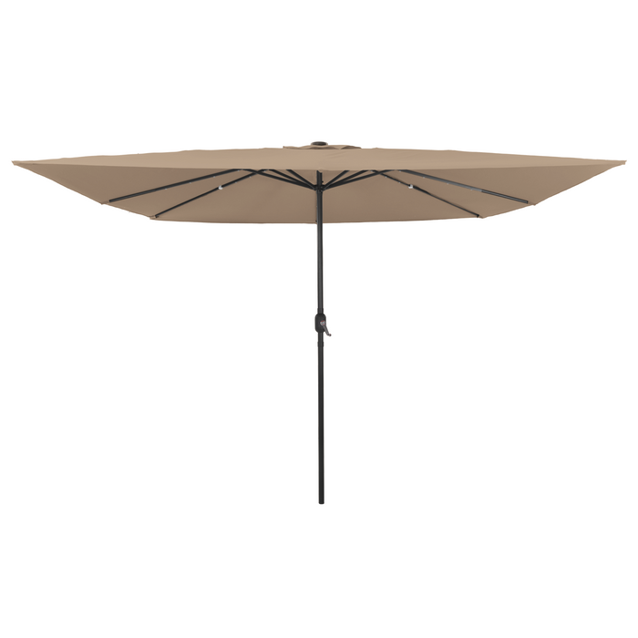 Parasol da Giardino Quadrato  con Luci LED 295x245 cm Tortora