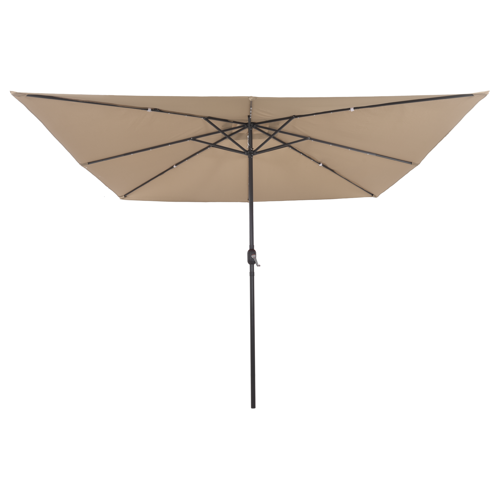 Parasol da Giardino Quadrato  con Luci LED 295x245 cm Tortora