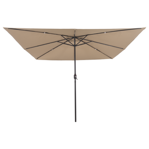 Parasol da Giardino Quadrato  con Luci LED 295x245 cm Tortora