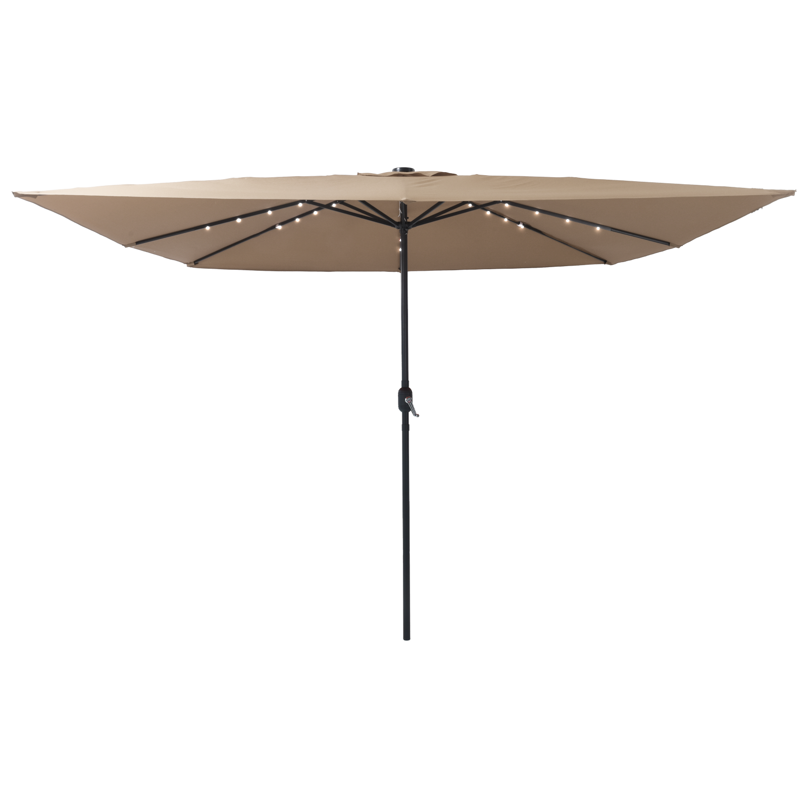 Parasol da Giardino Quadrato  con Luci LED 295x245 cm Tortora