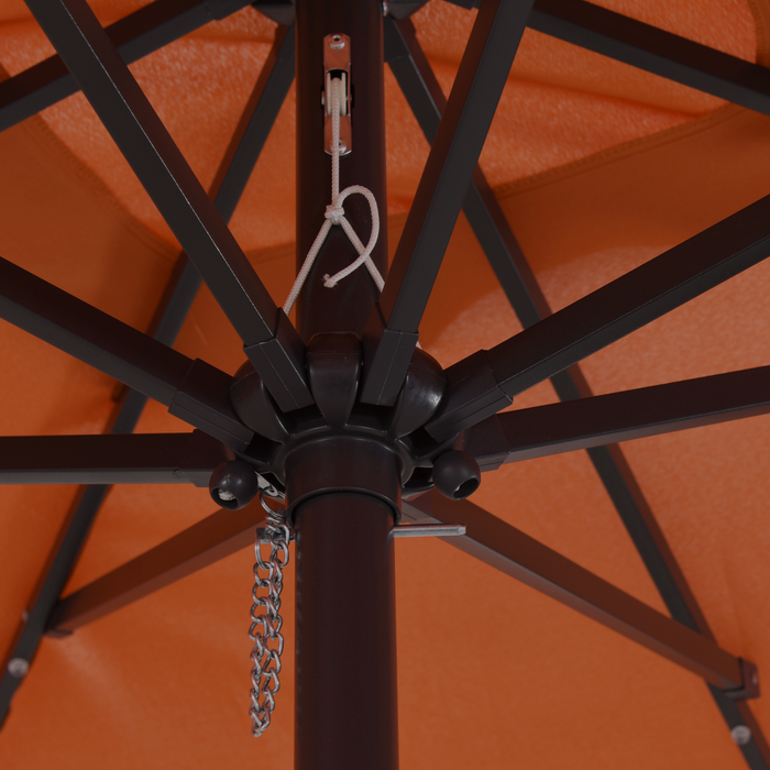 Parasol Quadrato per Giardino  con Luci LED 295x245 cm Terracotta