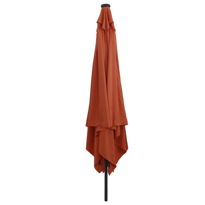 Parasol Quadrato per Giardino  con Luci LED 295x245 cm Terracotta