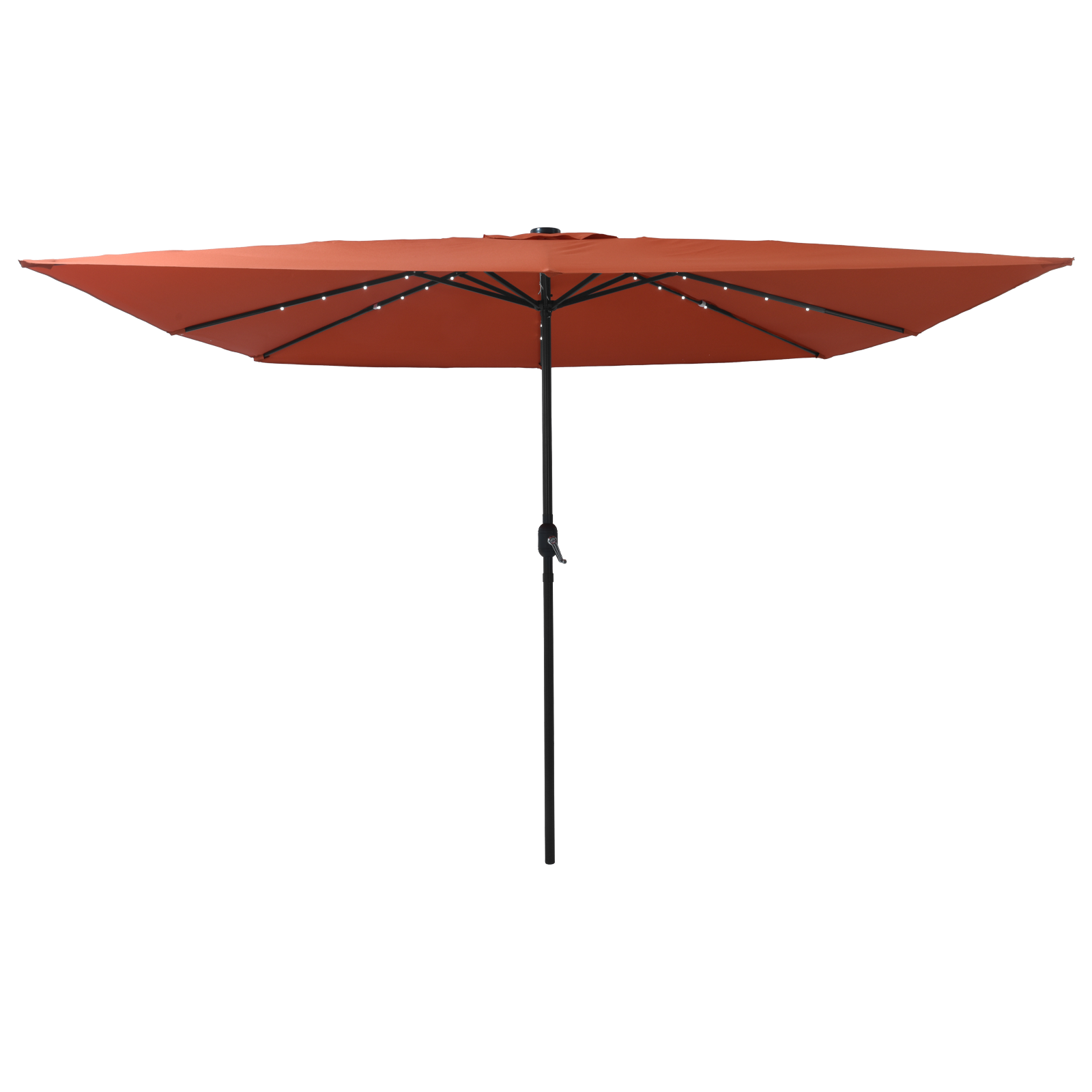 Parasol Quadrato per Giardino  con Luci LED 295x245 cm Terracotta