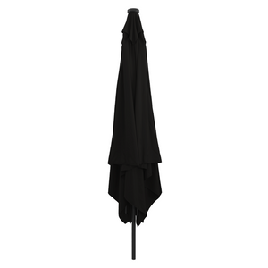 Parasol da giardino quadrato  con luci LED 295x245 cm  Nero