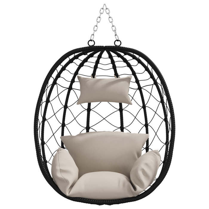 Sedia Uovo Appesa Basket senza Supporto Tortora Polyrattan