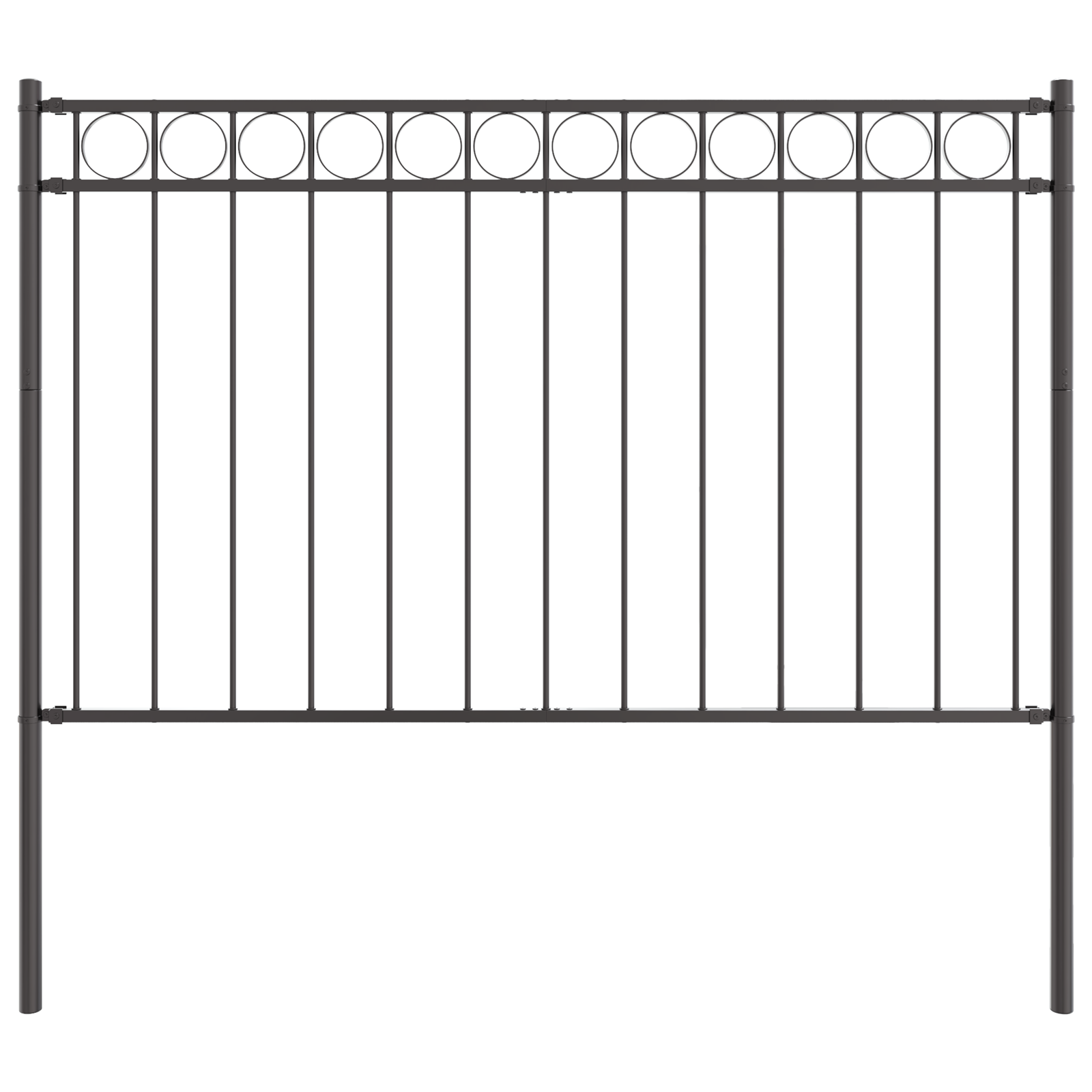 Recinzione da Giardino  Grigia 1,7x1 m in Acciaio