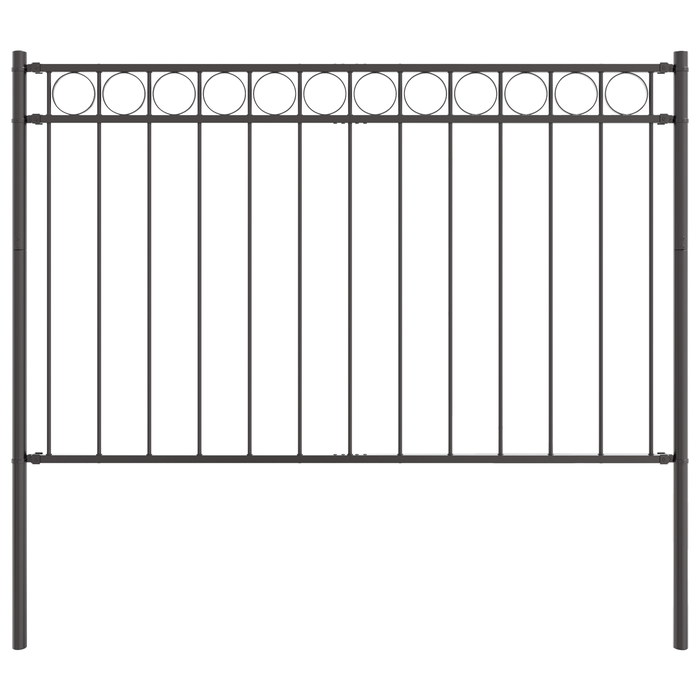 Recinzione da Giardino  Grigia 1,7x1 m in Acciaio