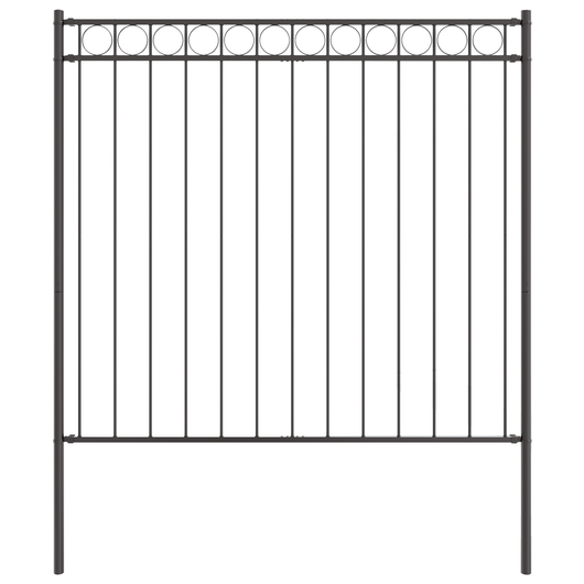Recinzione da Giardino  Grigia 1,7x1,2 m in Acciaio