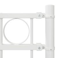 Cancello da Giardino  Bianco 1,7x0,8 m in Acciaio