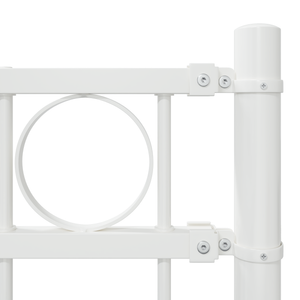 Cancello da Giardino  Bianco 1,7x0,8 m in Acciaio