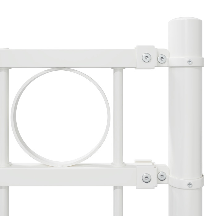 Cancello da Giardino  Bianco 1,7x0,8 m in Acciaio