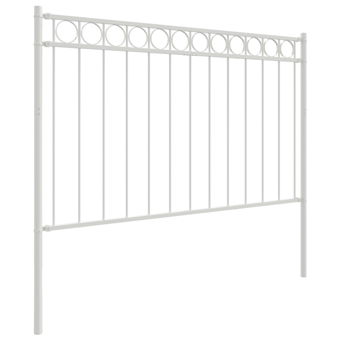 Cancello da Giardino  Bianco 1,7x0,8 m in Acciaio