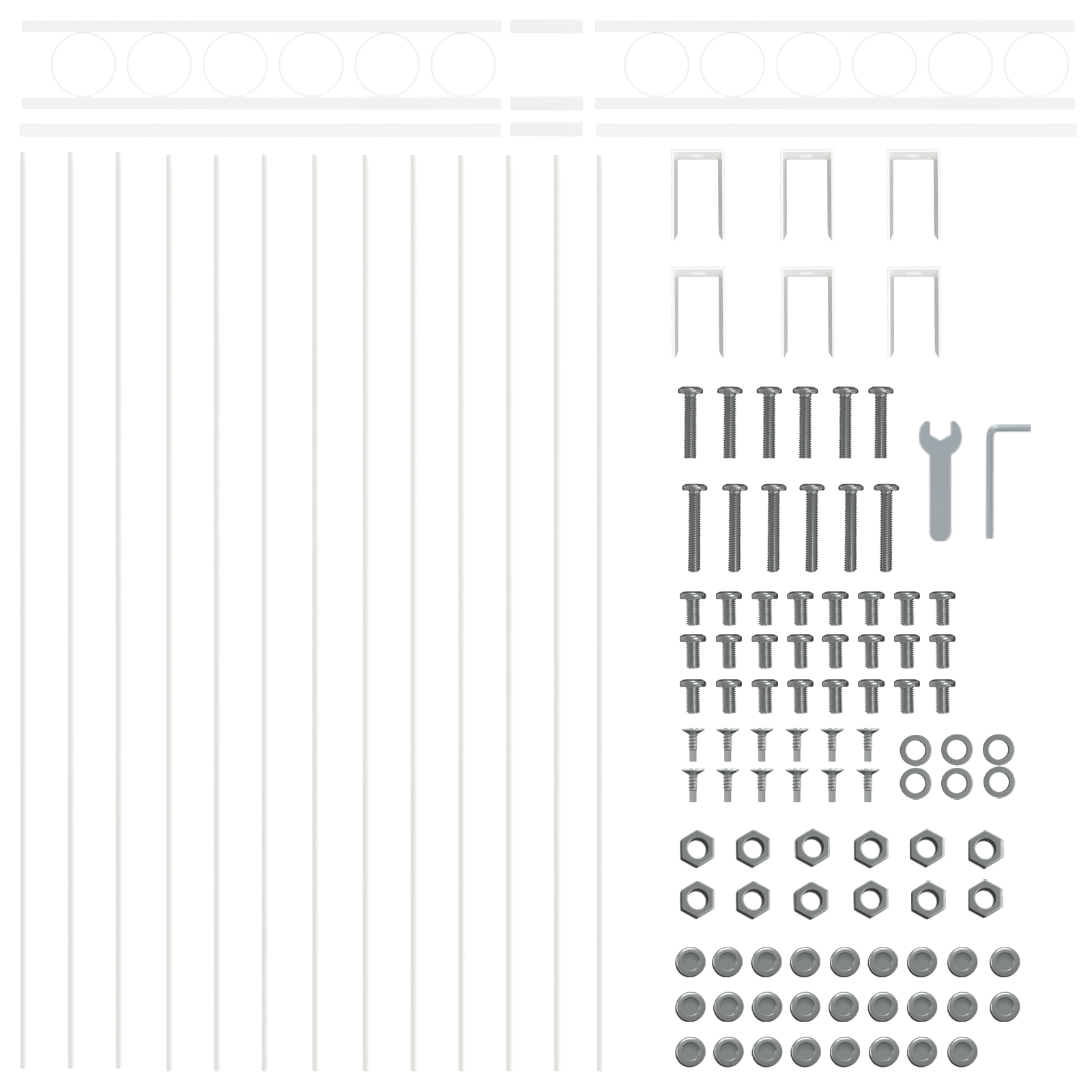 Pannello Fencing  Bianco 1,7x1 m in Acciaio