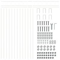 Pannello Fencing  Bianco 1,7x1 m in Acciaio