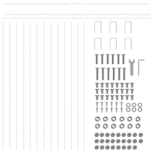 Pannello Fencing  Bianco 1,7x1 m in Acciaio