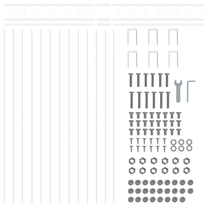Pannello Fencing  Bianco 1,7x1 m in Acciaio