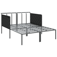 Lettino prendisole con cuscini per 2 persone Anthracite 115x153x69,5 cm Acciaio