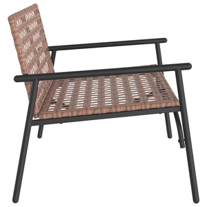 Panchina da giardino  Nera 113x79x75 cm in Rattan