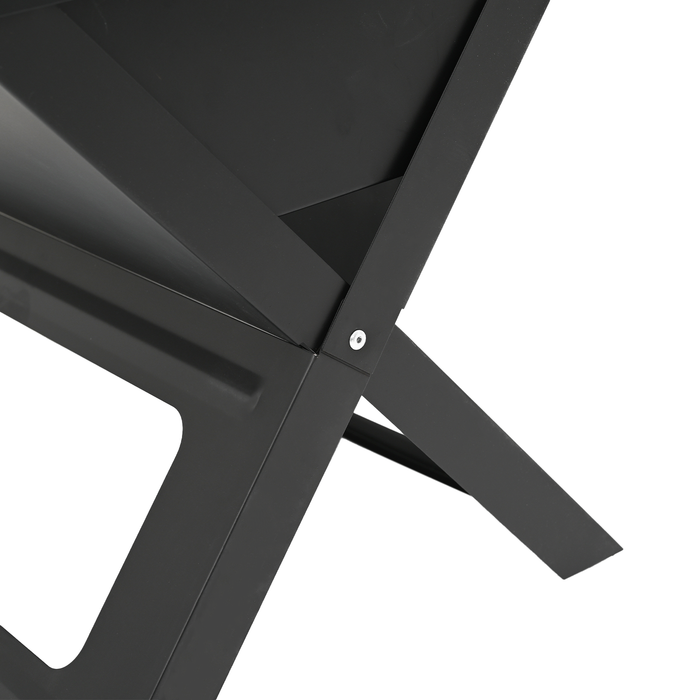 Griglia BBQ a Carbone - Pieghevole, Nera, 46x30x31 cm, Realizzata in Acciaio