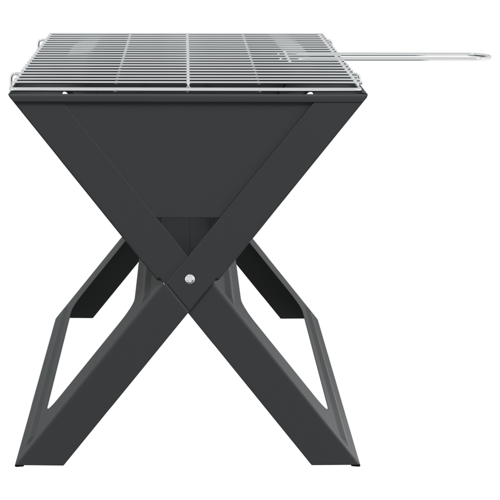 Griglia BBQ a Carbone - Pieghevole, Nera, 46x30x31 cm, Realizzata in Acciaio