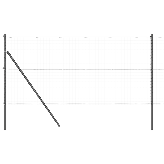 Posti per recinsione 13 pcs Grigio Ø32 mm 210 cm Acciaio zincato