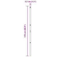 Pali Fencing 7 pcs Ø32 mm 170 cm Acciaio zincato