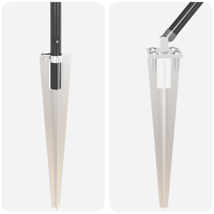 Pali per Recinzione con Punta 7 pezzi Ø32 mm 80 cm Acciaio Zincato