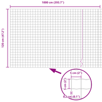 Recinzione Euro Verde 1,2x10 m Acciaio