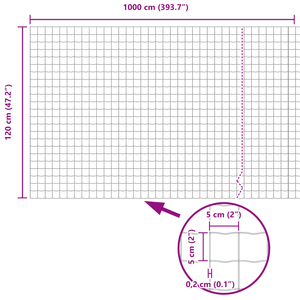 Recinzione Euro Verde 1,2x10 m Acciaio