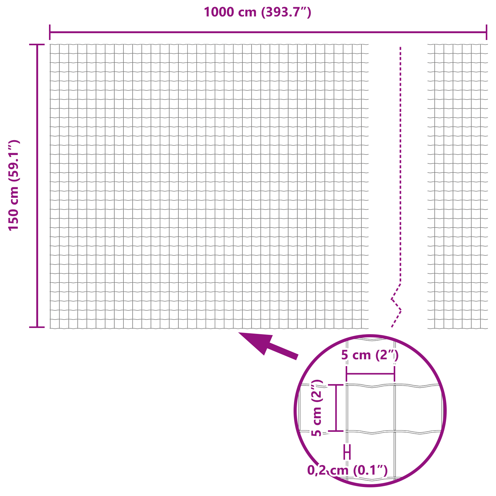 Recinzione Euro Verde 1.5x10 m Acciaio