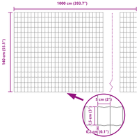 Recinzione Euro Verde 1.4x10 m in acciaio