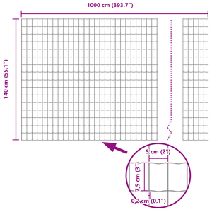 Recinzione Euro Verde 1.4x10 m in acciaio