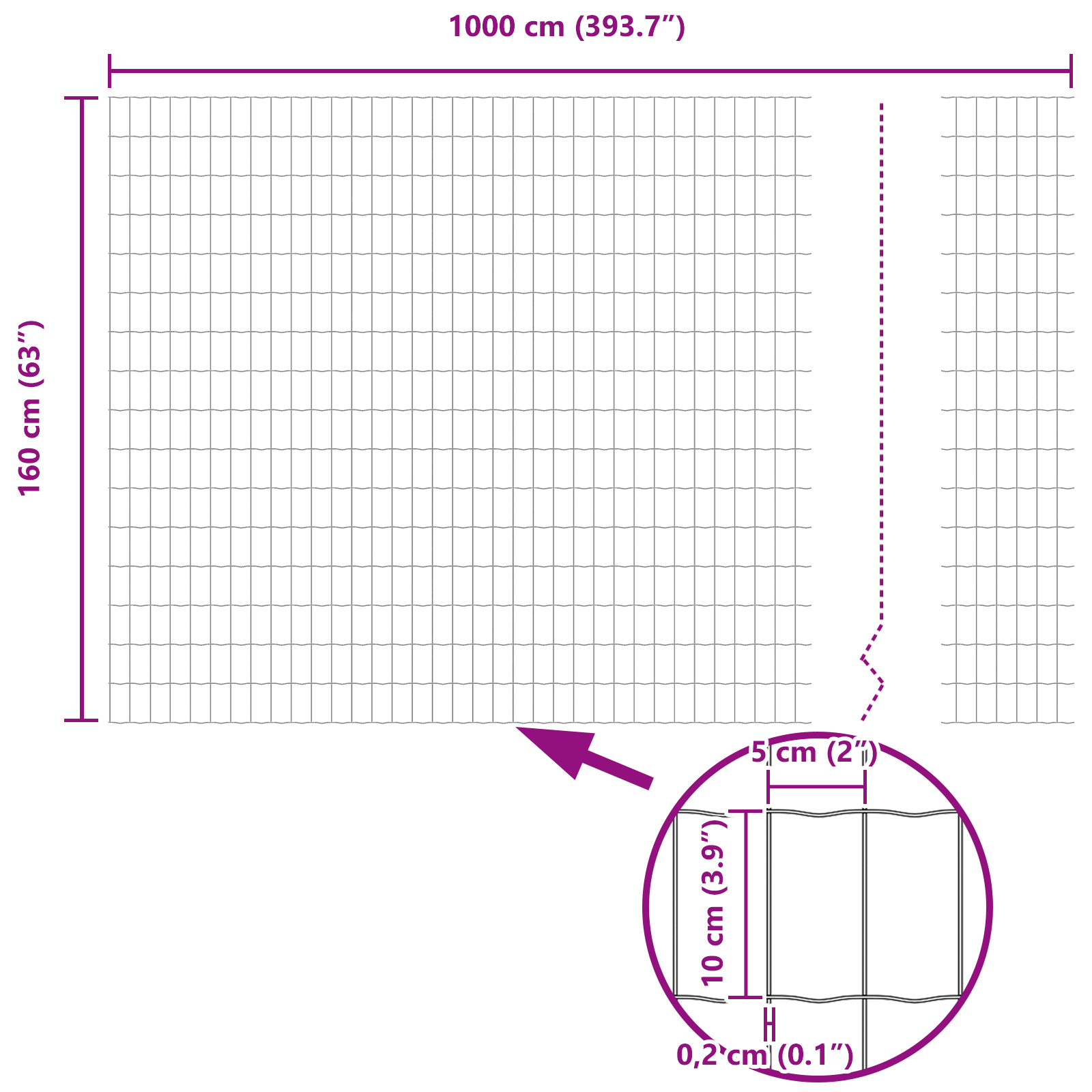 Recinzione Euro Verde 1.6x10 m Acciaio