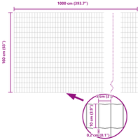 Recinzione Euro Verde 1.6x10 m Acciaio